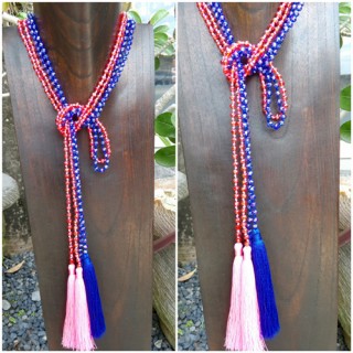 long tassels crystal beads scarf necklace fashion wholesale price 